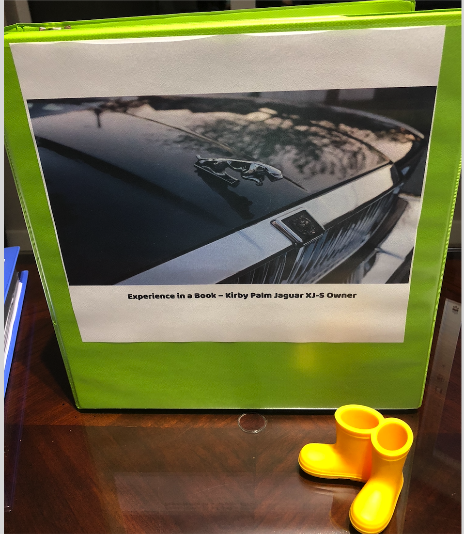 Printed Copy of Experience in a Book Kirby Palm's Jaguar XJS 731